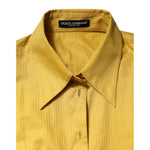 Dolce & Gabbana Mustard Collared Short Sleeves Blouse Top TSH906746-46