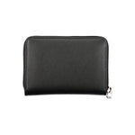 Tommy Hilfiger Elegant Black Zip Wallet with Multiple Compartments TO-27159