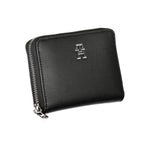 Tommy Hilfiger Elegant Black Zip Wallet with Multiple Compartments TO-27159