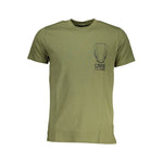 Cavalli Class Green Cotton T-Shirt CA-28598-M