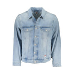Tommy Hilfiger Light Blue Cotton Men Jacket TO-29375-S