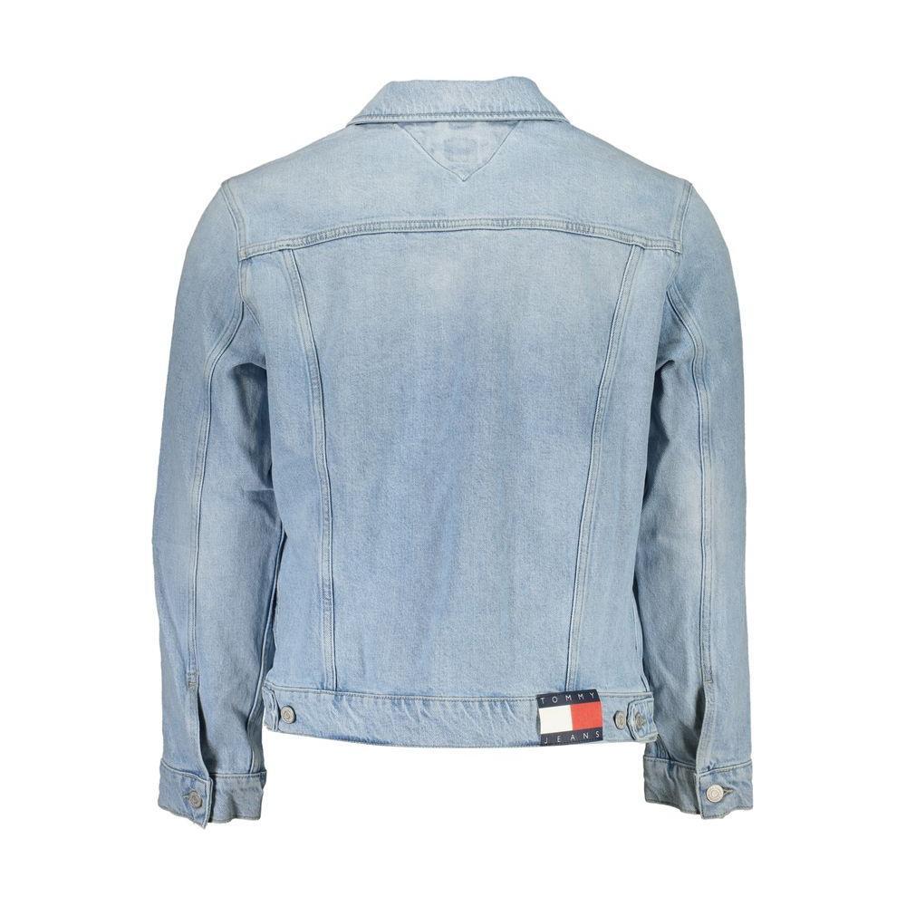 Tommy Hilfiger Light Blue Cotton Men Jacket TO-29375-S