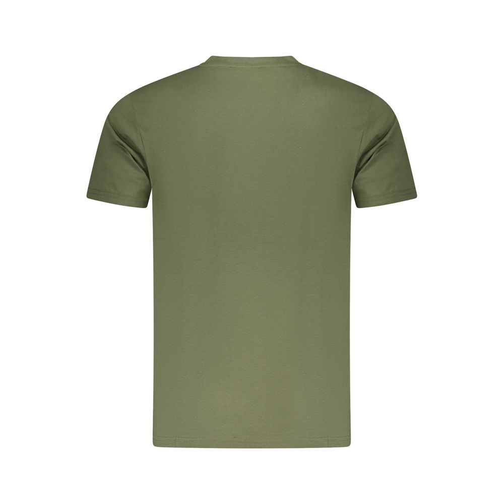 Cavalli Class Green Cotton Men T-Shirt CA-36650-M