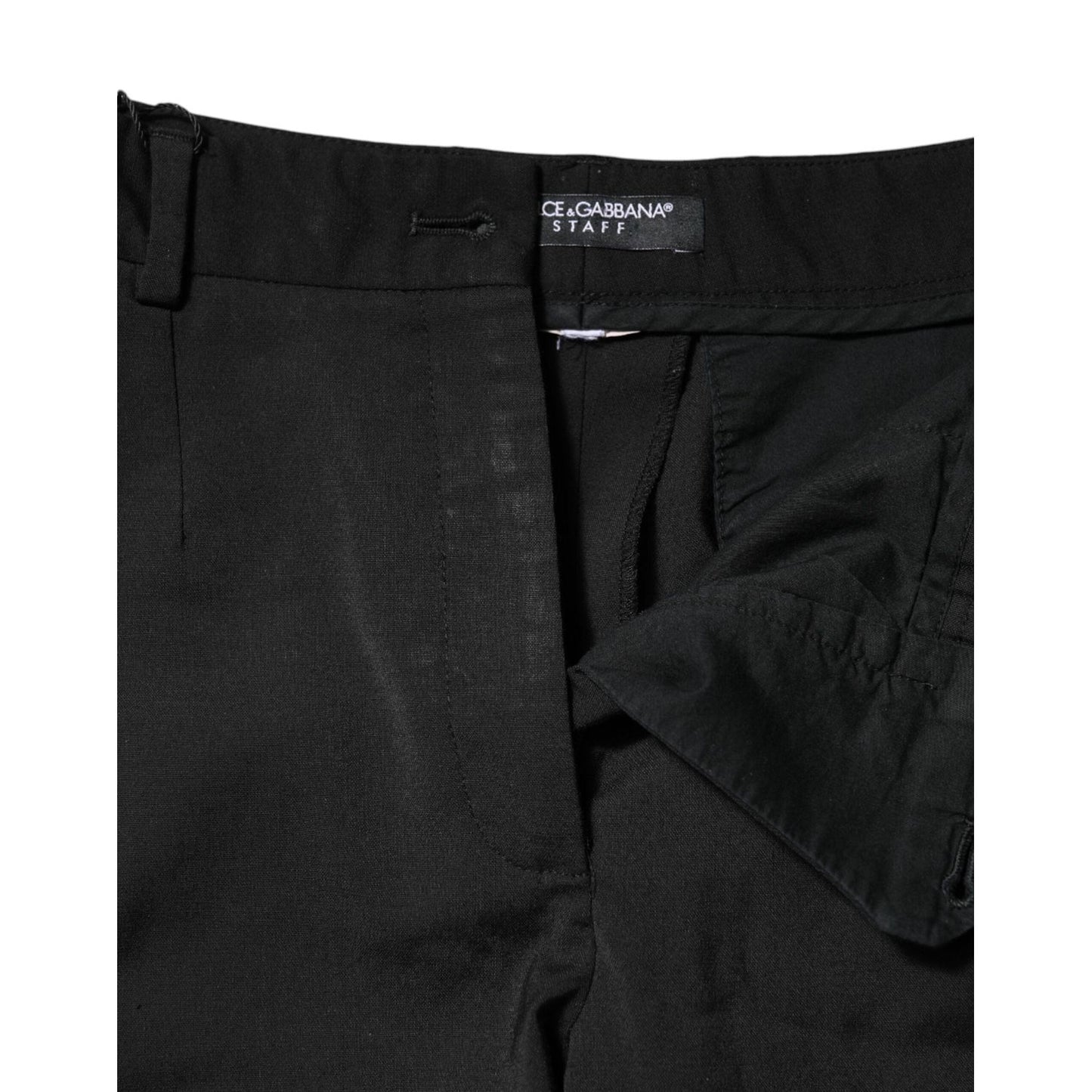 Dolce & Gabbana Black High Waisted Tapered STAFF Pants