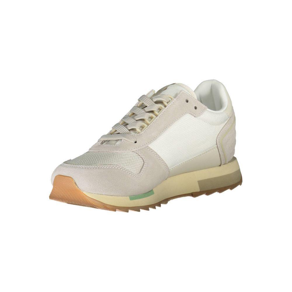 Napapijri White Leather Men Sneaker NA-38011-EU43/US10