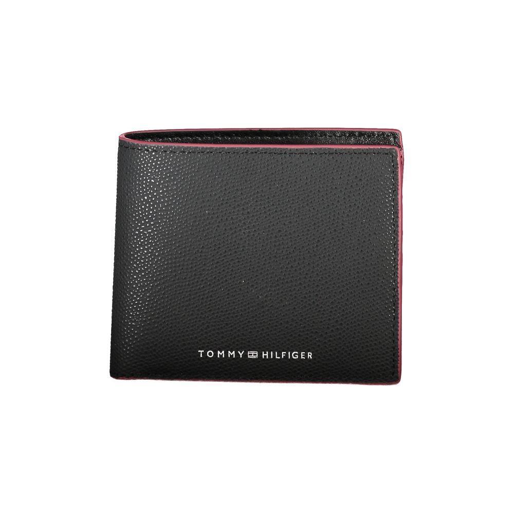 Tommy Hilfiger Elegant Black Leather Wallet TO-27529