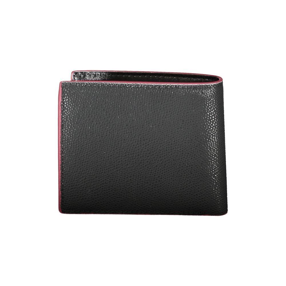 Tommy Hilfiger Elegant Black Leather Wallet TO-27529