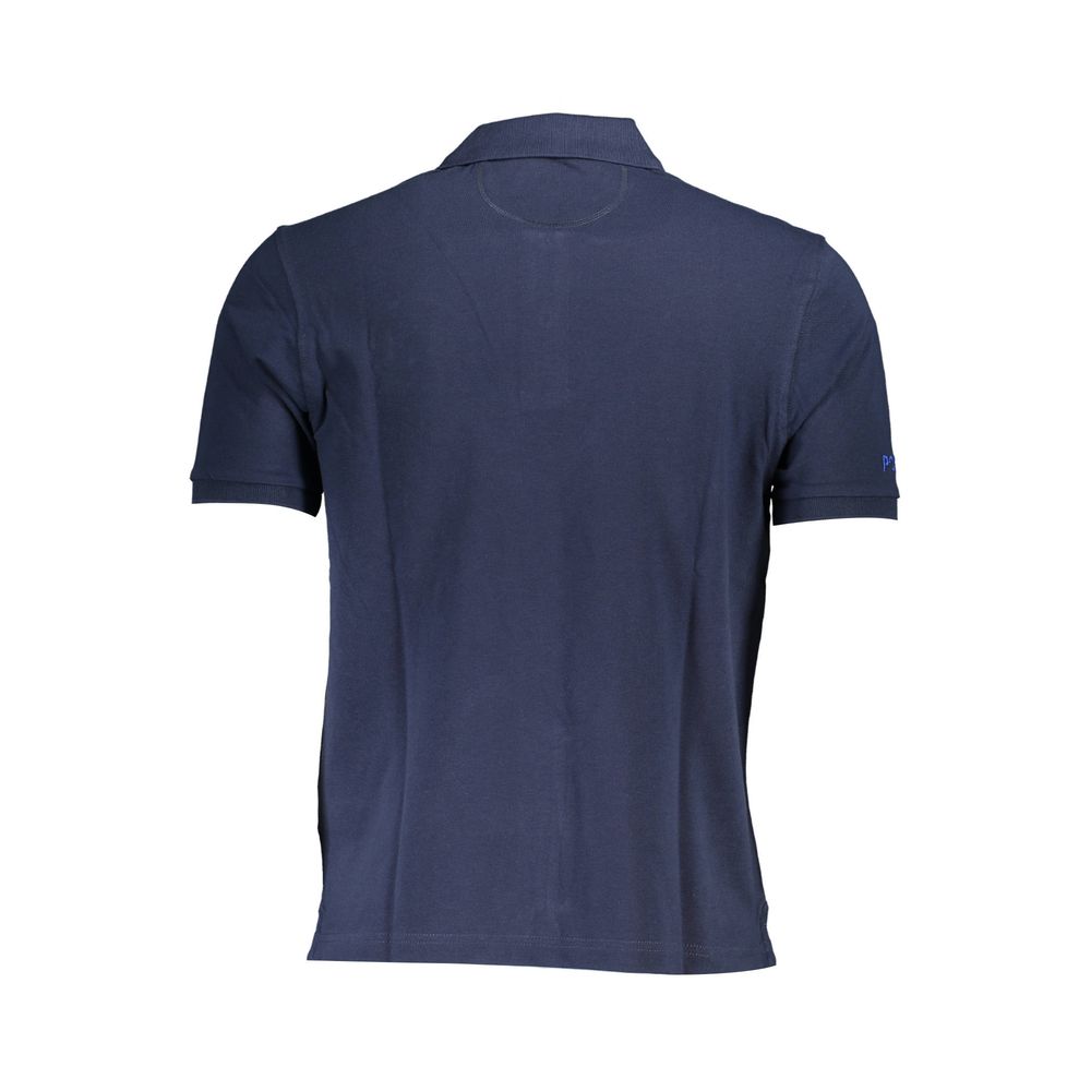 La Martina Blue Cotton Polo Shirt