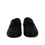Dolce & Gabbana Black Suede Strass Derby Formal Shoes MV7360-39.5