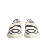 Jucca Blue White Striped Canvas Men Low Top Casual Shoes