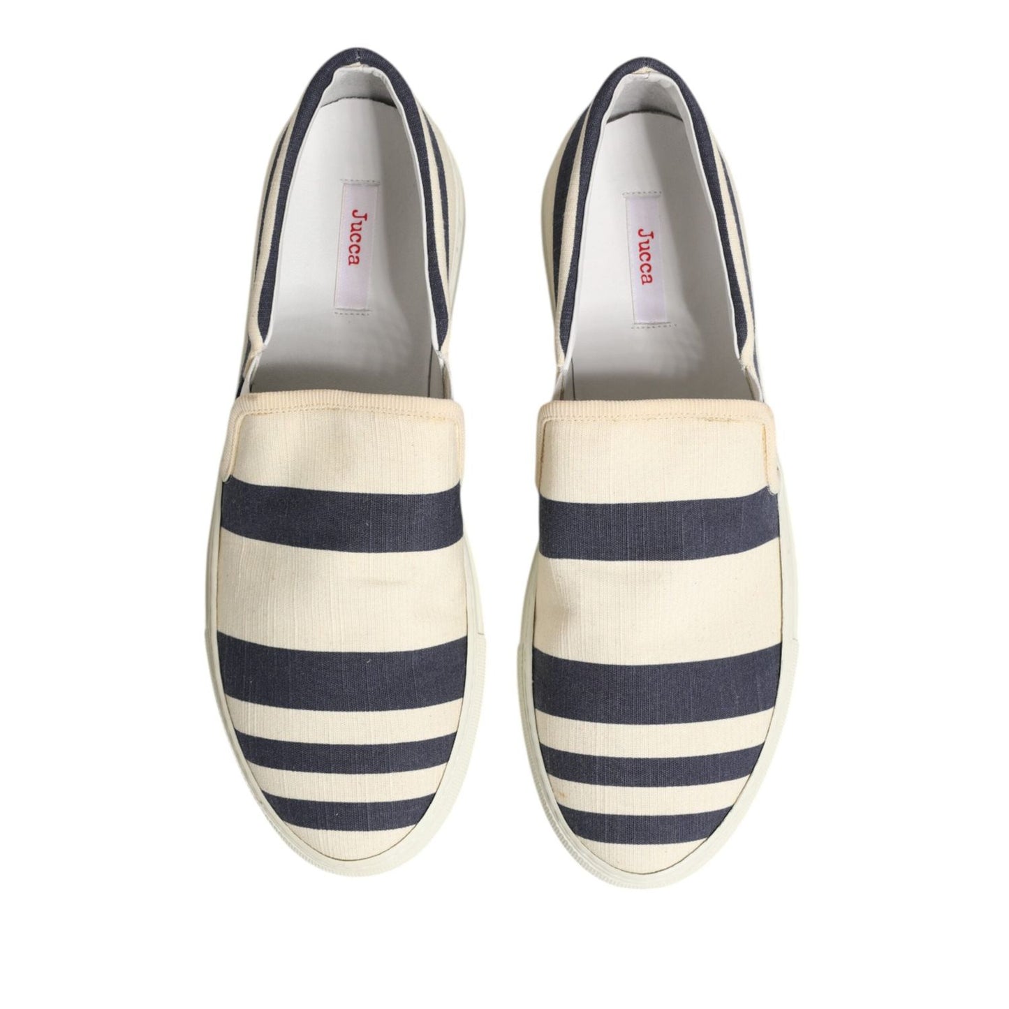 Jucca Blue White Striped Canvas Men Low Top Casual Shoes
