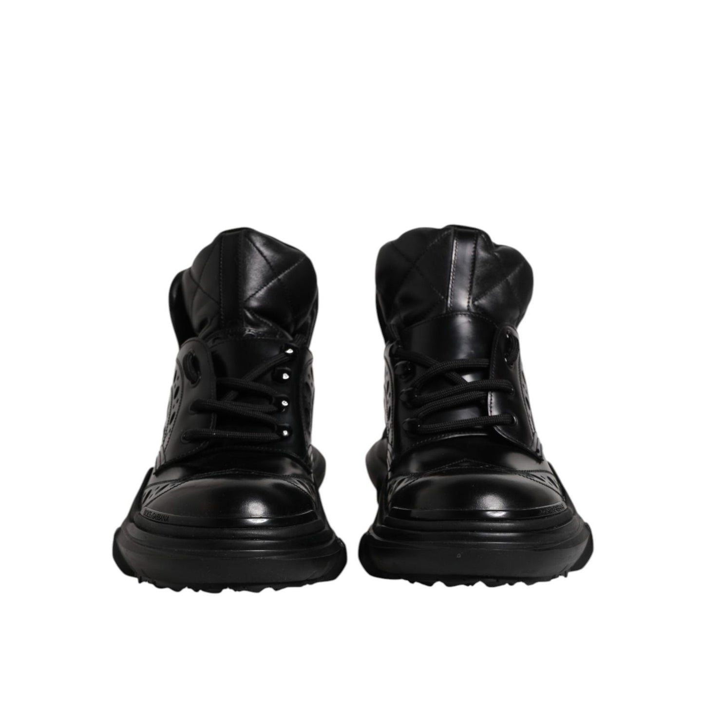 Dolce & Gabbana Black Leather Casual Mens Ankle Boots Shoes MV7336-40