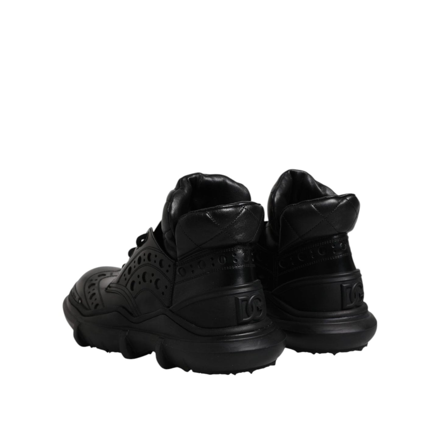 Dolce & Gabbana Black Leather Casual Mens Ankle Boots Shoes MV7336-40