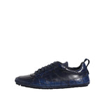 Dolce & Gabbana Dark Blue Leather Low Top Men Sneakers Shoes MV7352-40