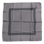 Dolce & Gabbana Gray Polka Dot Silk Square Men Foulard Scarf