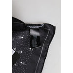 Dolce & Gabbana Black White Printed Square Men Foulard Scarf MS7224
