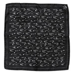 Dolce & Gabbana Black White Printed Square Men Foulard Scarf MS7226