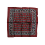 Dolce & Gabbana Maroon Monkey Print Silk Square Foulard Scarf MS7251