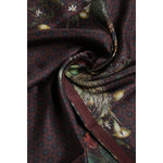 Dolce & Gabbana Brown Peacock Print Square Men Foulard Scarf MS7255