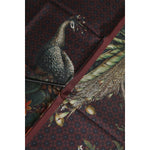 Dolce & Gabbana Brown Peacock Print Square Men Foulard Scarf MS7255