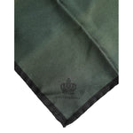 Dolce & Gabbana Green DG Crown Silk Square Men Foulard Scarf MS7282