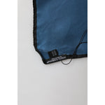 Dolce & Gabbana Blue DG Crown Silk Square Men Foulard Scarf MS7286