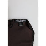 Dolce & Gabbana Brown DG Crown Silk Square Men Foulard Scarf MS7300