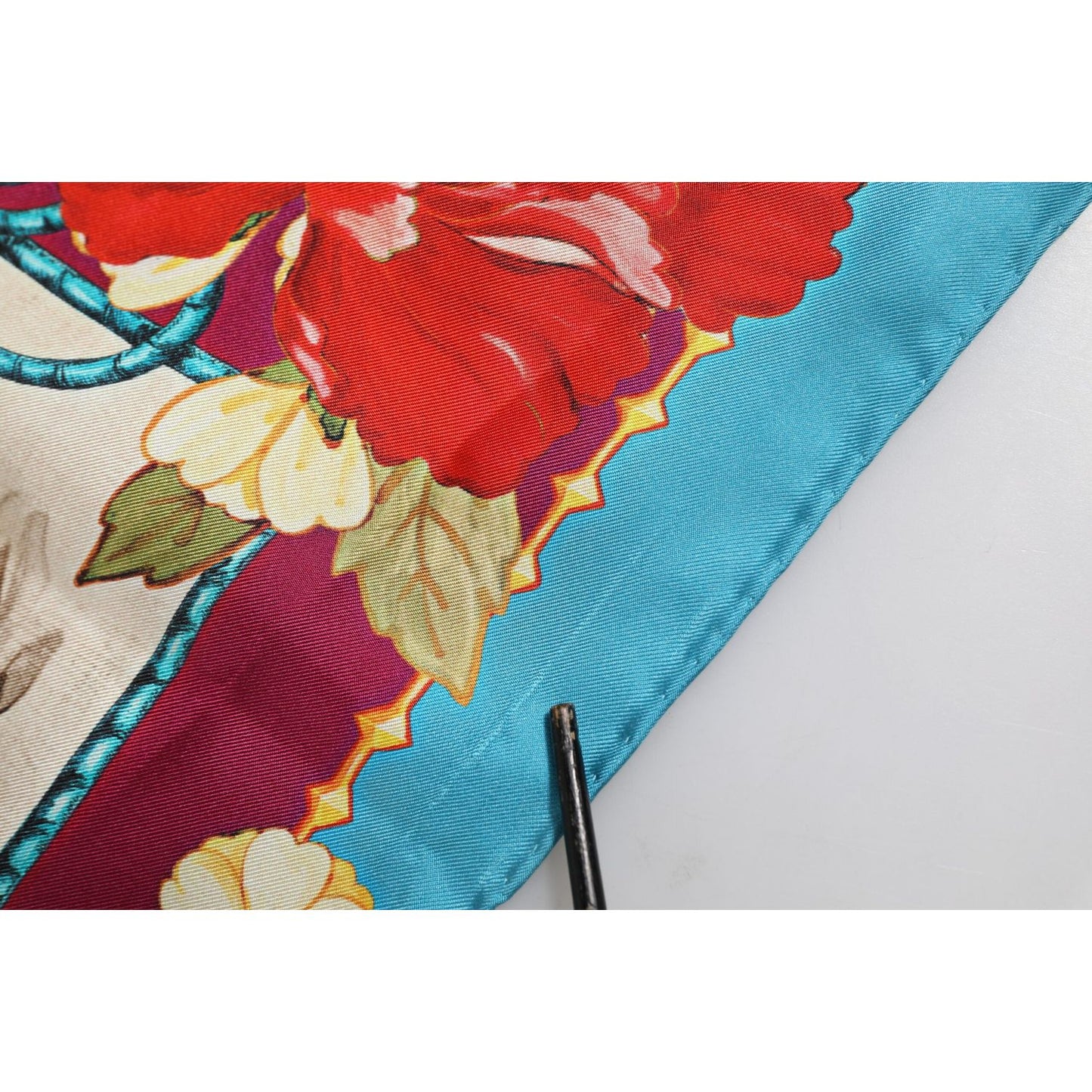 Dolce & Gabbana Multicolor Floral Print Square Foulard Scarf