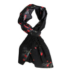 Dolce & Gabbana Black Floral Print Neck Warmer Wrap Scarf MS7463