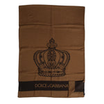 Dolce & Gabbana Brown DG Crown Neck Warmer Men Foulard Scarf MS7467