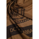 Dolce & Gabbana Brown DG Crown Neck Warmer Men Foulard Scarf MS7467