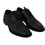 Dolce & Gabbana Black Leather Derby Formal Shoes MV2328-39