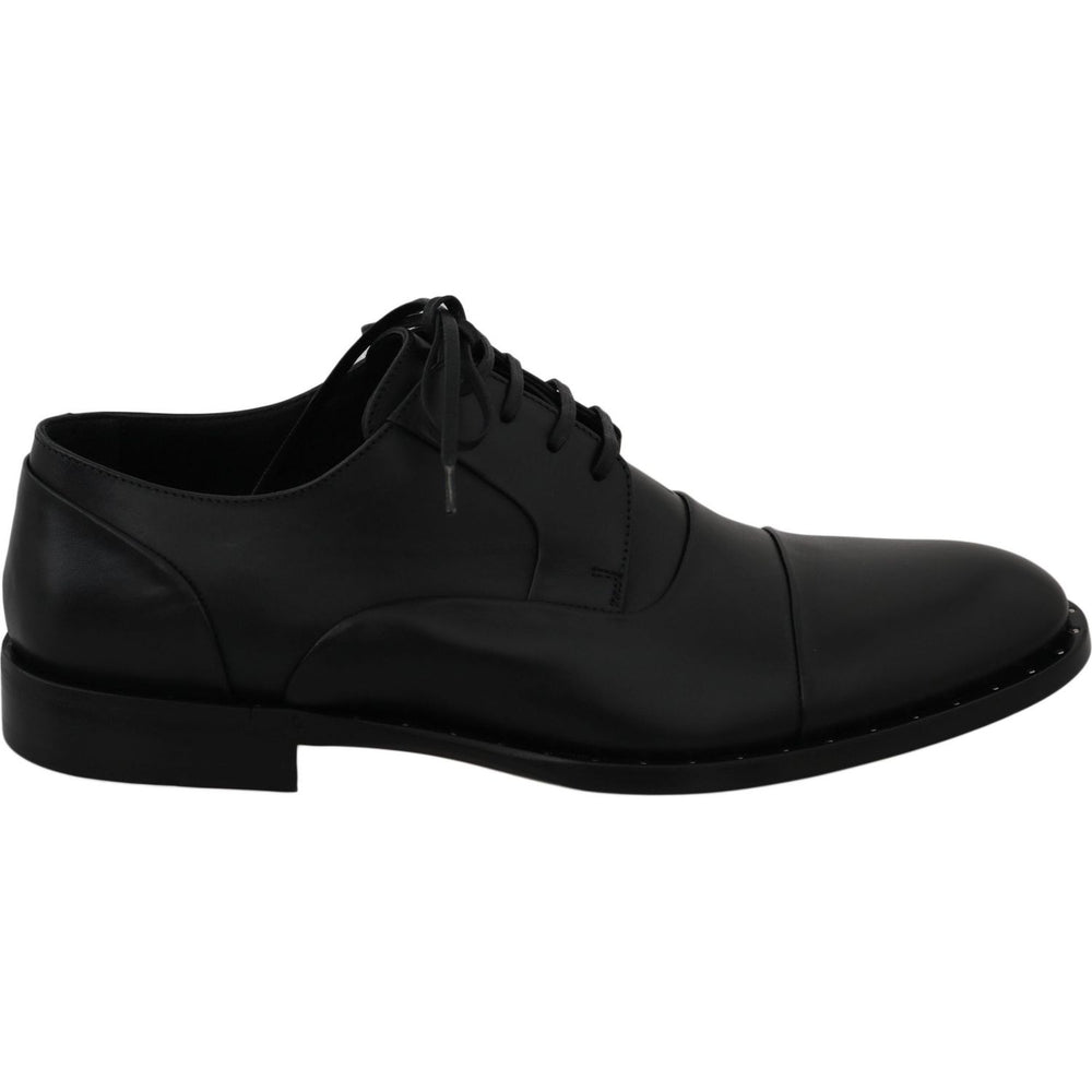 Dolce & Gabbana Black Leather Derby Formal Shoes MV2328-39