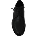 Dolce & Gabbana Black Leather Derby Formal Shoes MV2328-39
