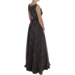 Dolce & Gabbana Dark Silk Shift Gown Full Length Dress NOC10154-1
