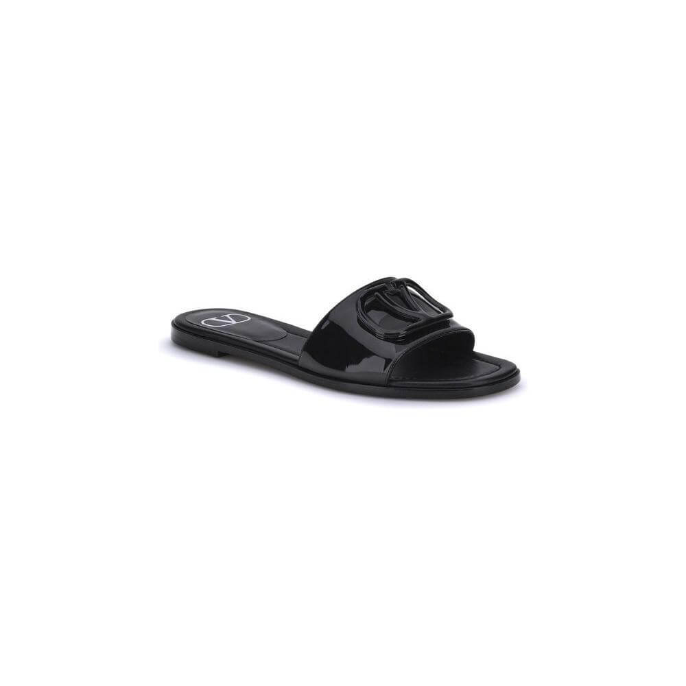 Valentino Garavani Patent leathe VLogo slide Sandals VA-7W2S0BD5TMK0NO-EU36/US6