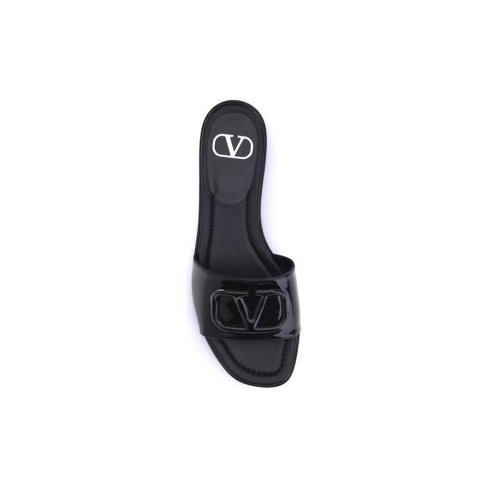 Valentino Garavani Patent leathe VLogo slide Sandals VA-7W2S0BD5TMK0NO-EU36/US6