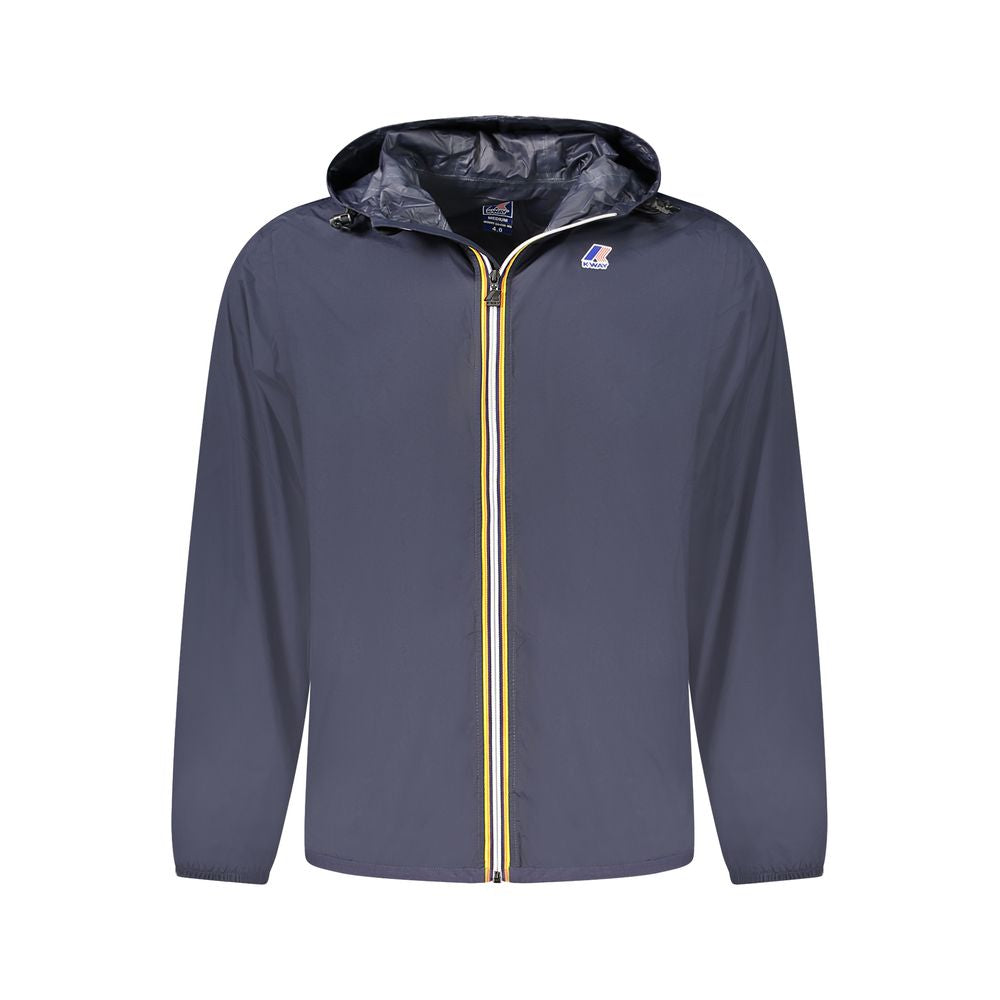K-WAY Blue Polyamide Men Jacket KW-38781-XXL