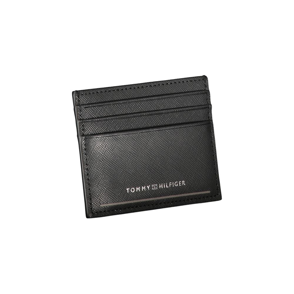 Tommy Hilfiger Black Leather Wallet with card holder and contrast details