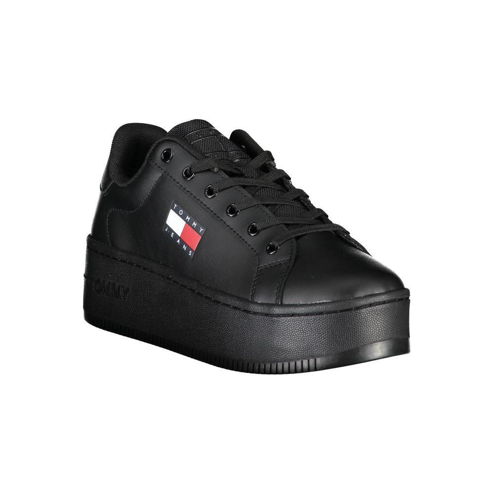 Tommy Hilfiger Black Polyester Sneaker TO-22813-EU38/US8