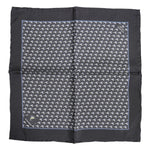 Dolce & Gabbana Black Fish Print Silk Square Men Foulard Scarf MS7506
