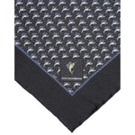 Dolce & Gabbana Black Fish Print Silk Square Men Foulard Scarf MS7506