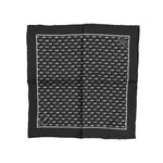 Dolce & Gabbana Black Sea Horse Silk Square Men Foulard Scarf MS7509