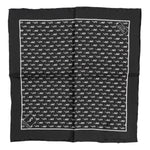 Dolce & Gabbana Black Sea Horse Silk Square Men Foulard Scarf MS7509
