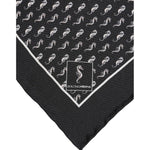 Dolce & Gabbana Black Sea Horse Silk Square Men Foulard Scarf MS7509