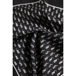 Dolce & Gabbana Black Sea Horse Silk Square Men Foulard Scarf MS7509