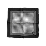 Dolce & Gabbana Black White Patterned Square Men Foulard Scarf MS7518