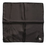 Dolce & Gabbana Brown DG Crown Silk Square Men Foulard Scarf MS7526