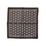 Dolce & Gabbana Brown Skull Silk Square Men Foulard Scarf MS7529