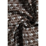 Dolce & Gabbana Brown Skull Silk Square Men Foulard Scarf MS7529